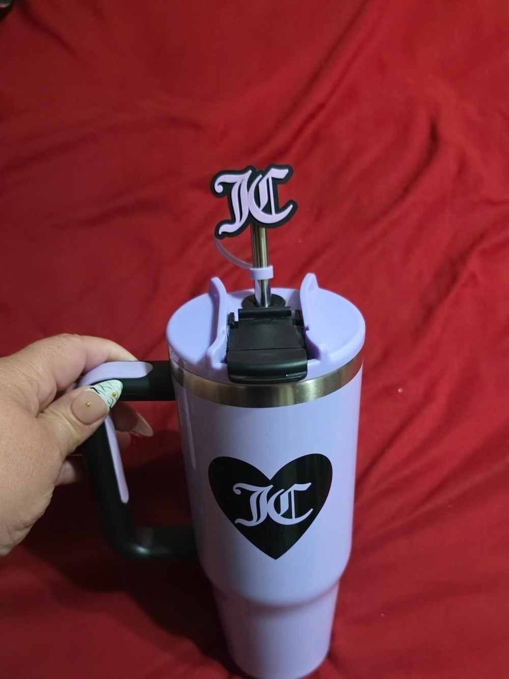Juicy Couture Lavender Travel Mug with JC Heart Logo